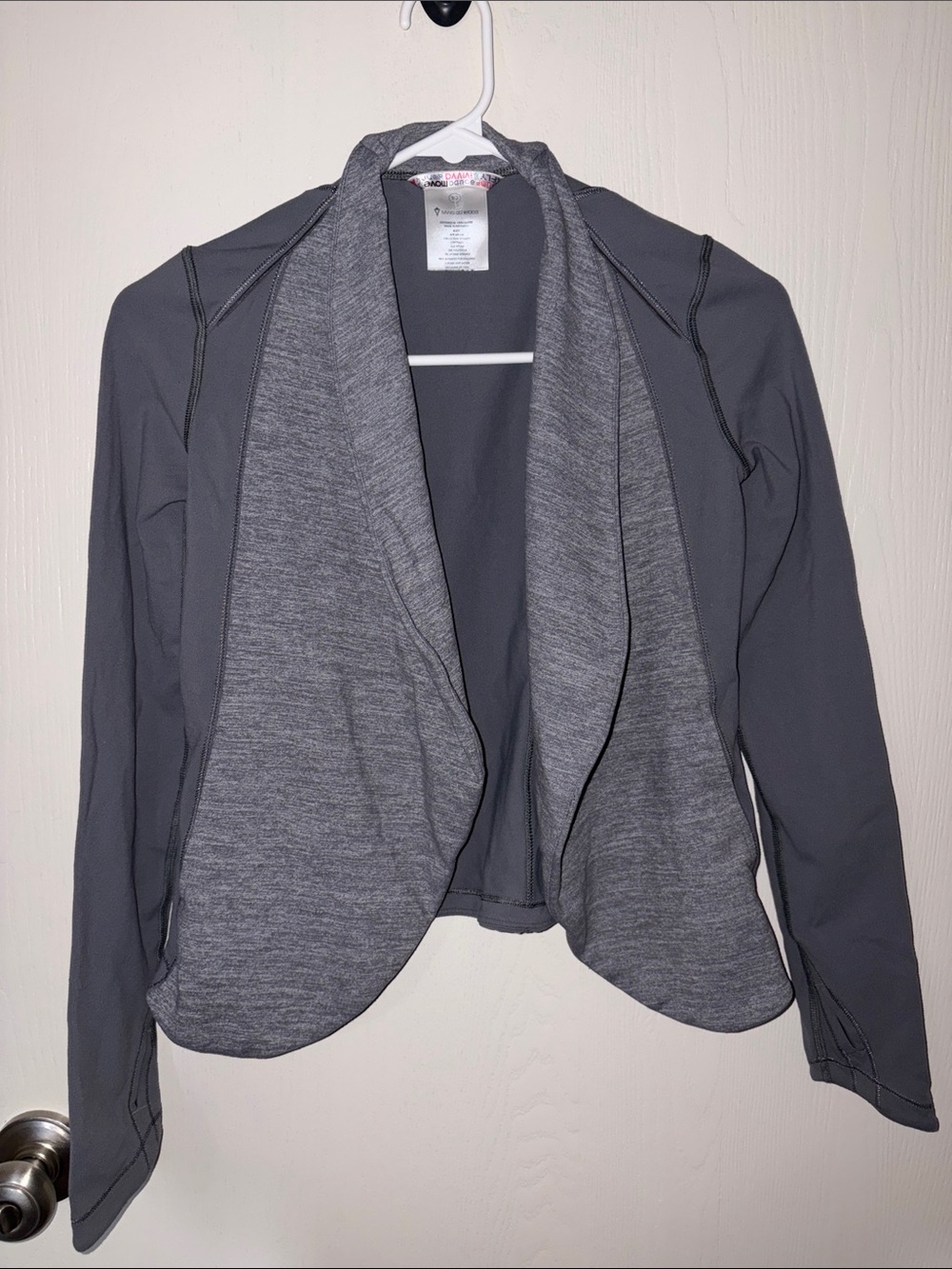 Ivivva Gray Open-Front Draped Jacket